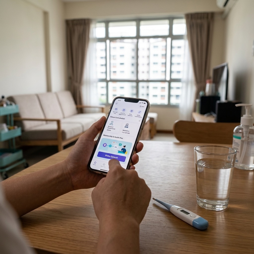 Telemedicine consultation for COVID-19 and flu symptoms in Singapore