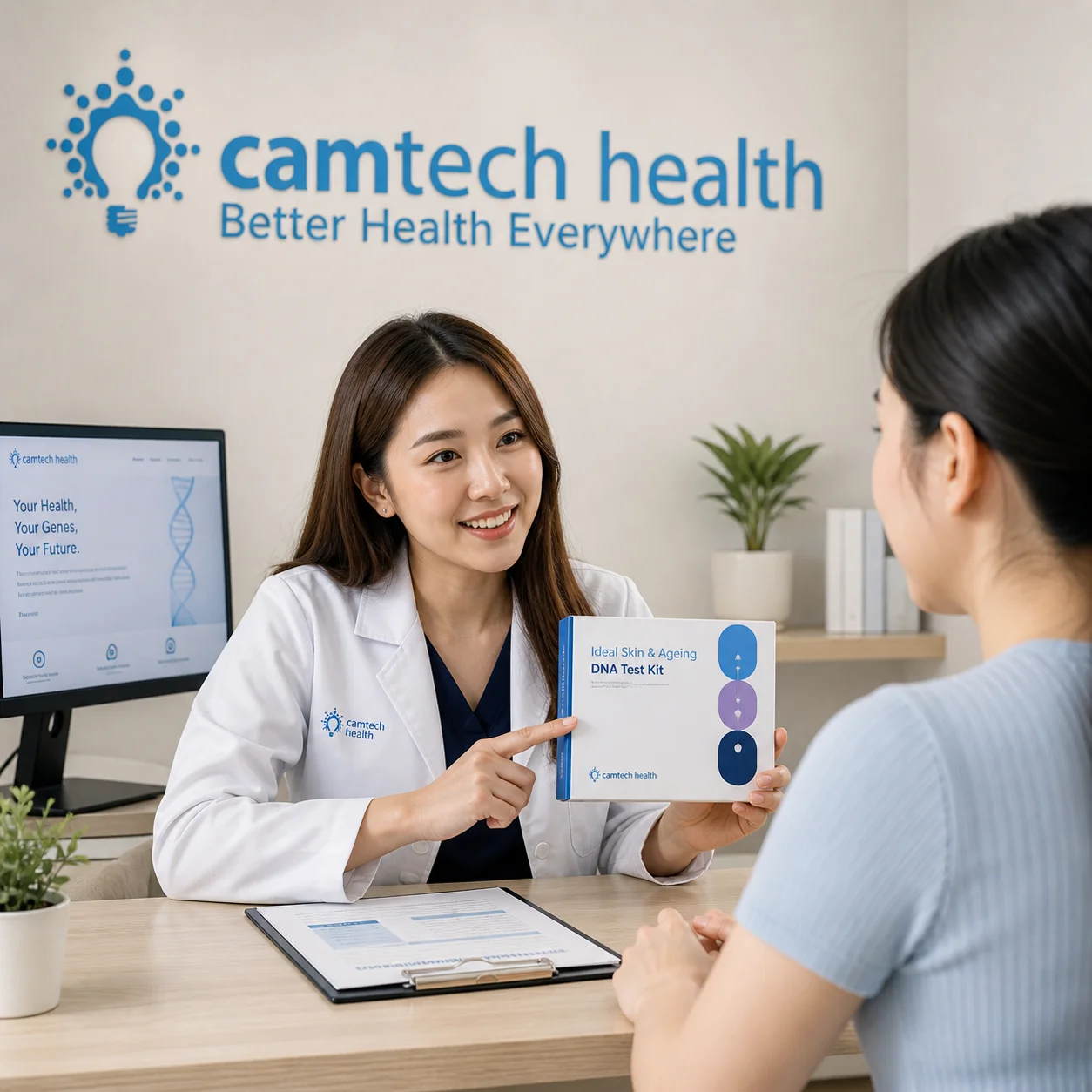 Patient discussing persistent skin irritation with a dermatologist