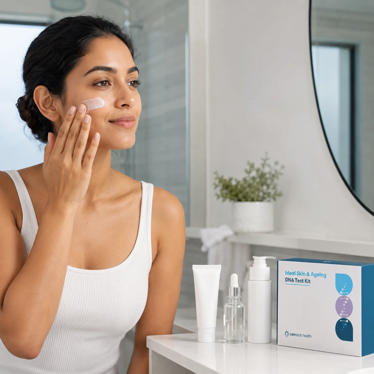 Applying skincare guided by daily habits and personal genetic insights