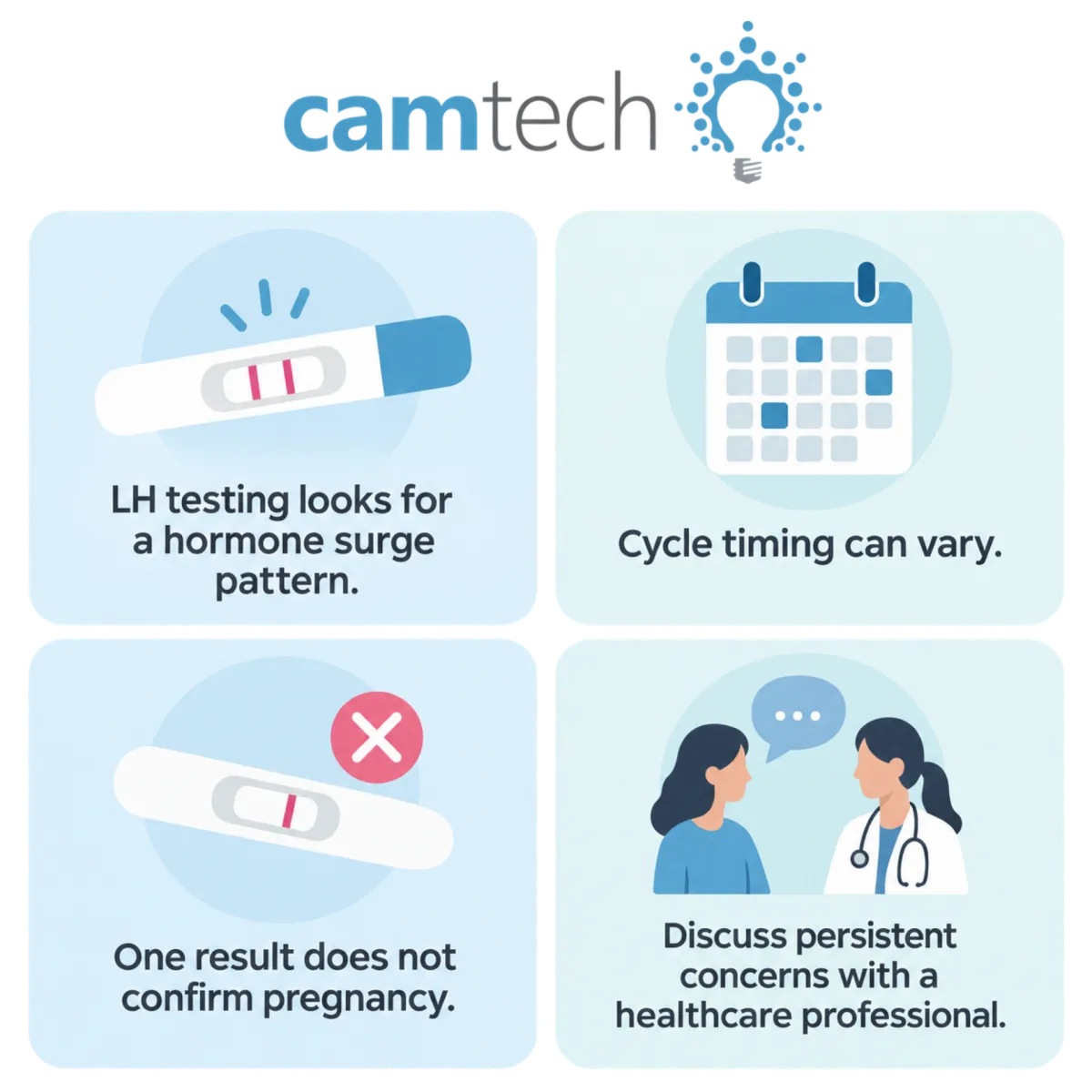 Planner and ovulation tests laid out for a cycle monitoring plan